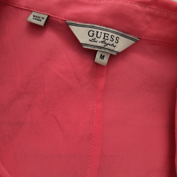 GUESS HOT PINK sleeveless shirt - Picture 2 of 3